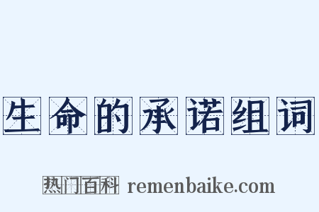 生命的承诺组词是什么意思的图片